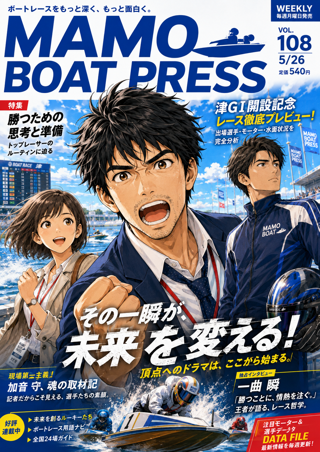 加音 守、木月 美留、一曲 瞬が表紙を飾るMAMO BOAT PRESS